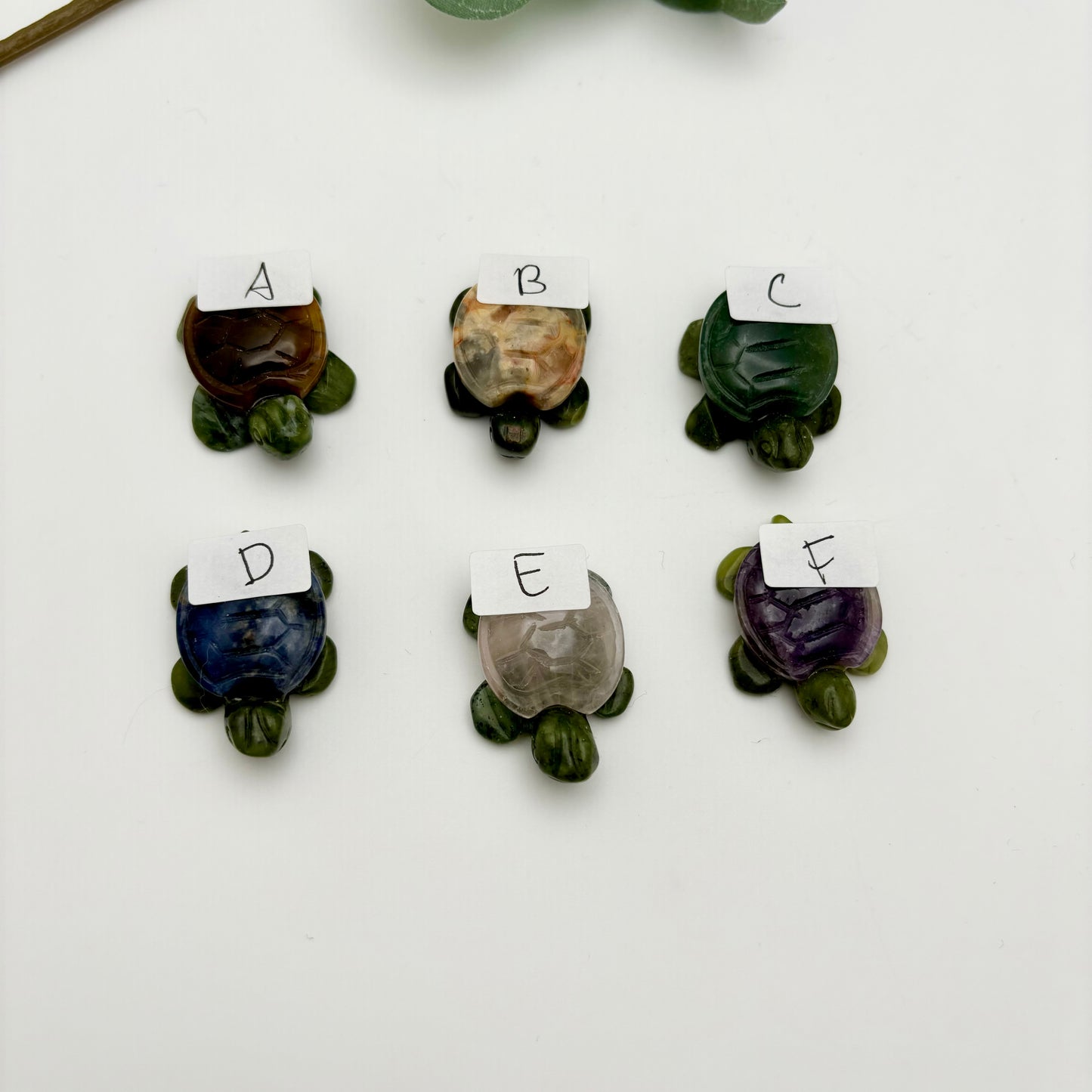 Jade and Mix Material Mini Turtles