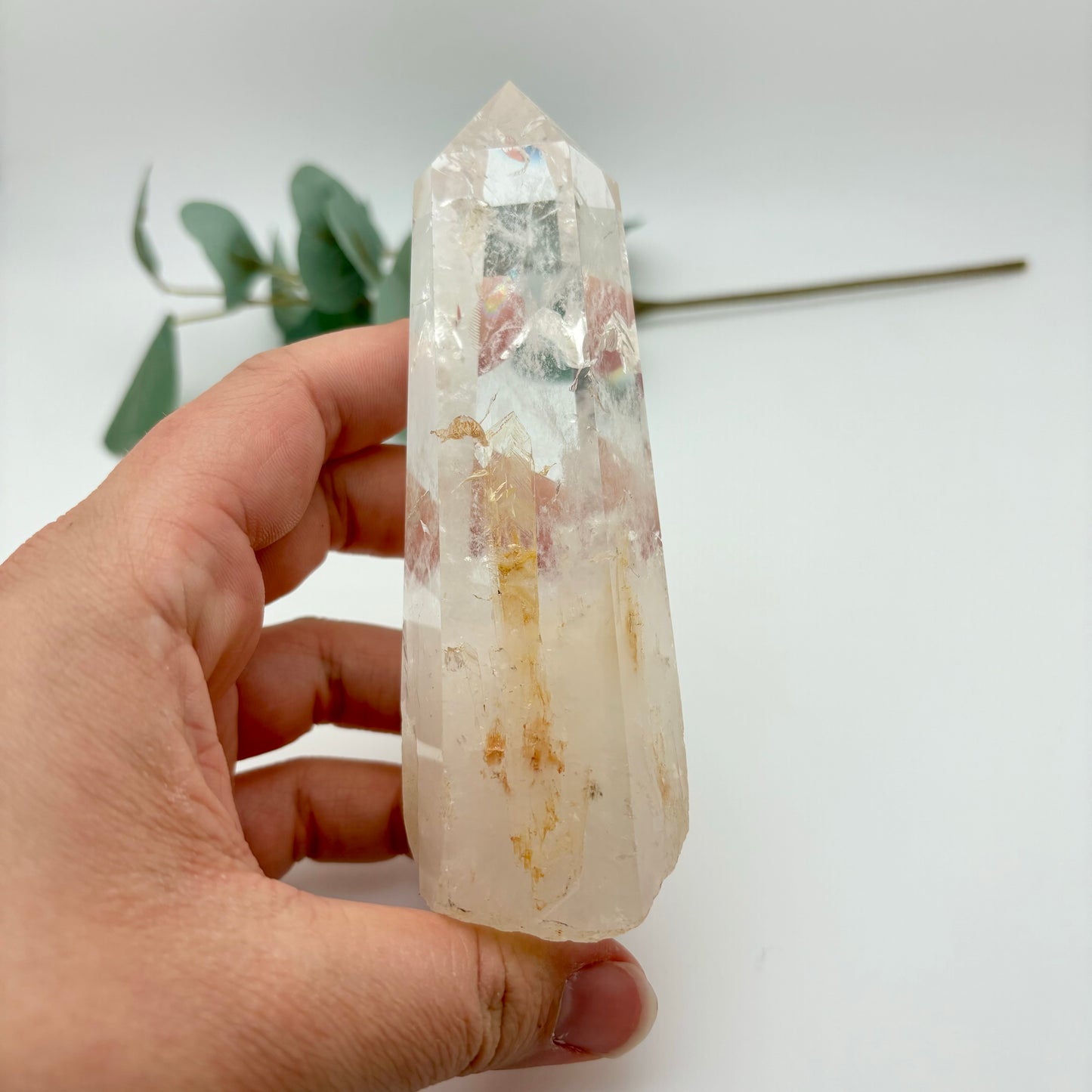 HQ Clear Quartz Points in Custom Stands