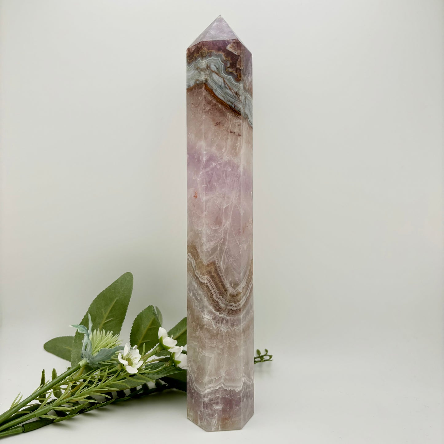 XL Amethyst with Crazy Lace Agate Tower