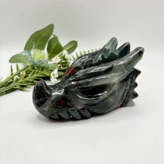 African Bloodstone Dragon Head