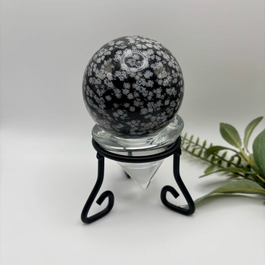 Snowflake Obsidian Sphere
