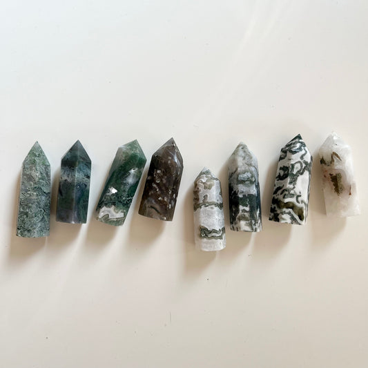 Small Moss Agate Towers