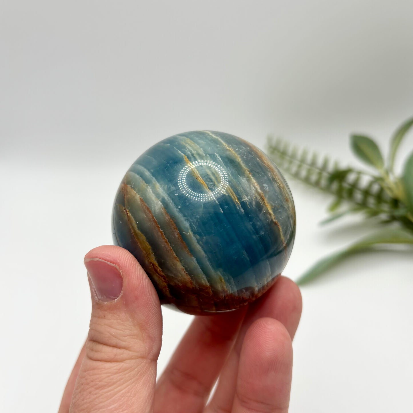 Blue Lemurian Calcite Sphere