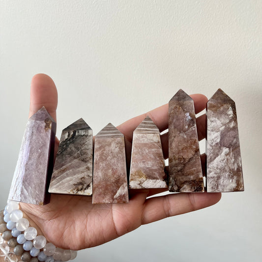 Gem Grade Lepidolite Towers