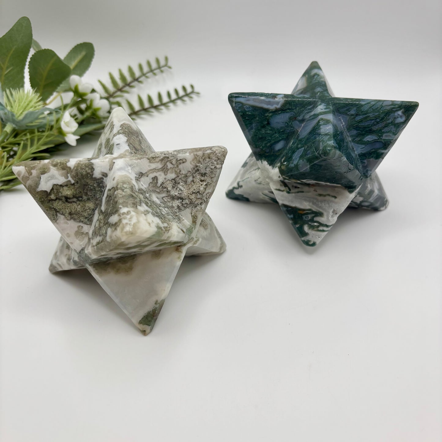 Moss Agate Merkabas