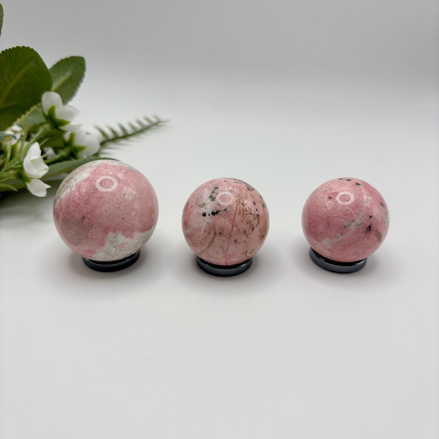Peruvian Rhodonite Spheres