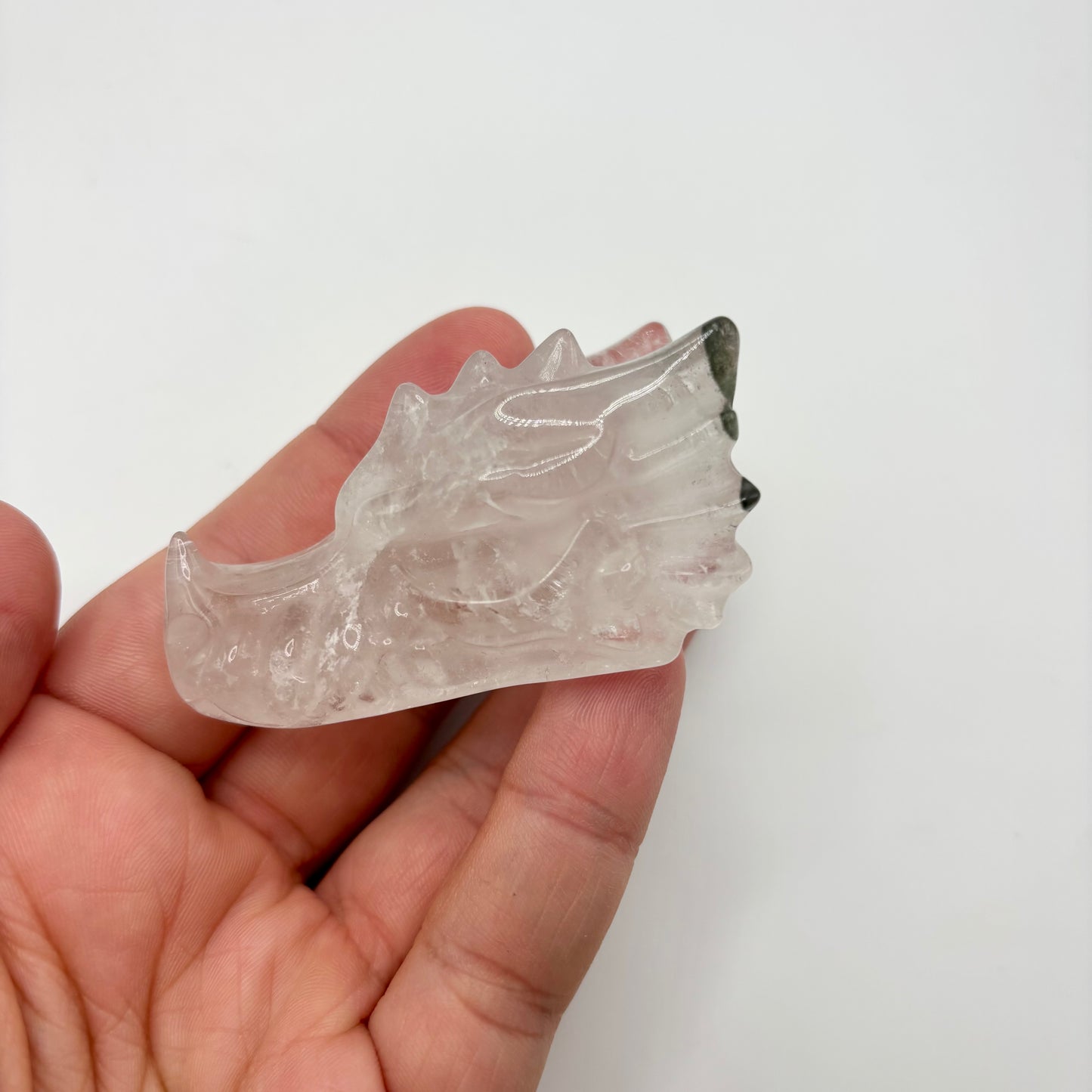 Clear Quartz Dragon Heads