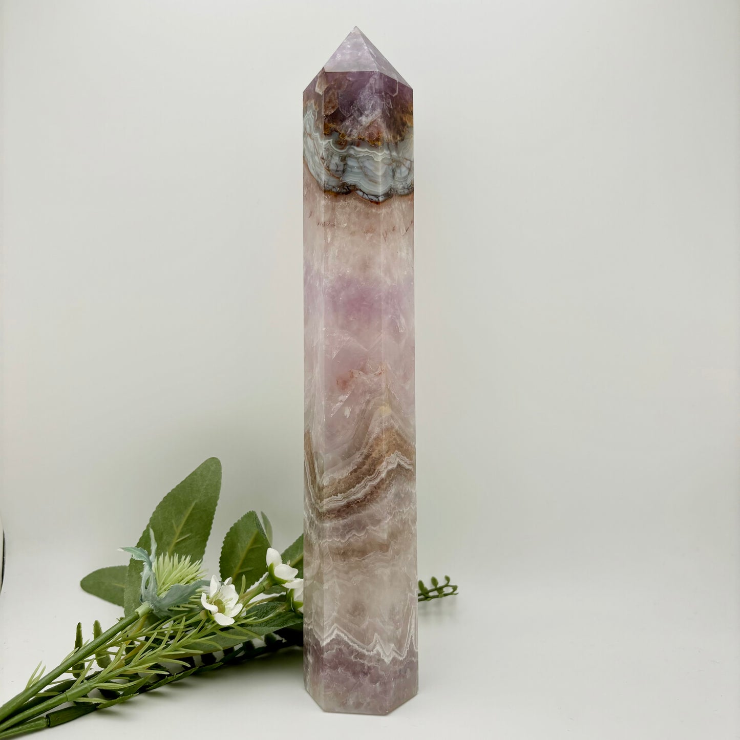 XL Amethyst with Crazy Lace Agate Tower