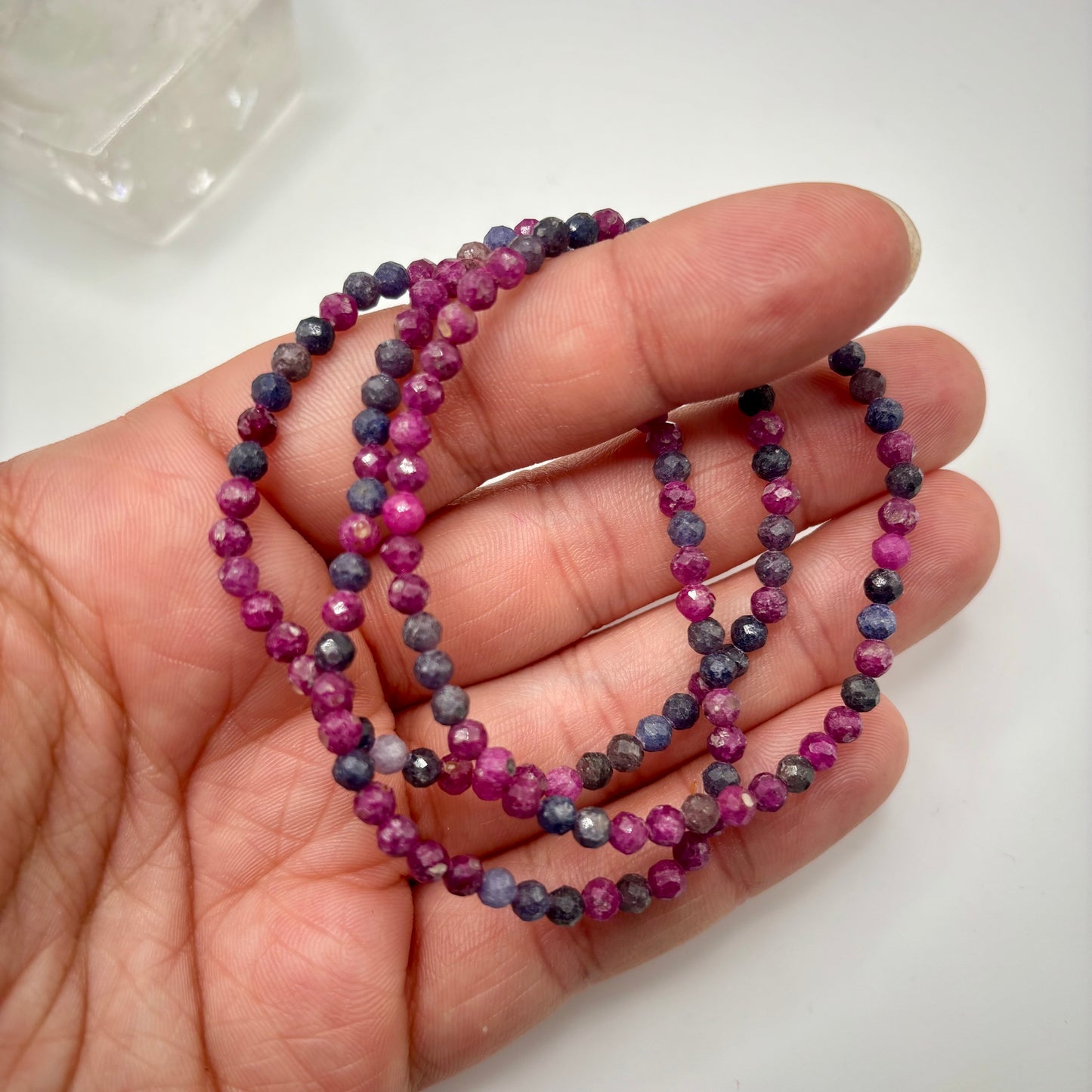 Faceted Ruby and Sapphire Bracelets