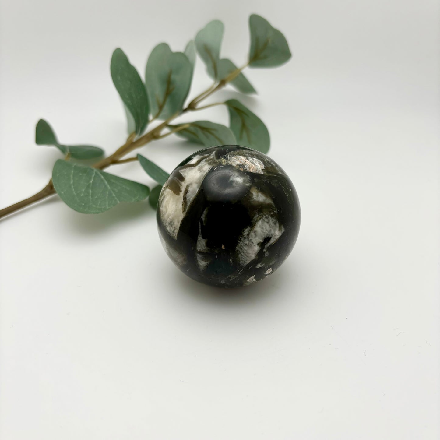 Green Tourmaline with Mica Spheres