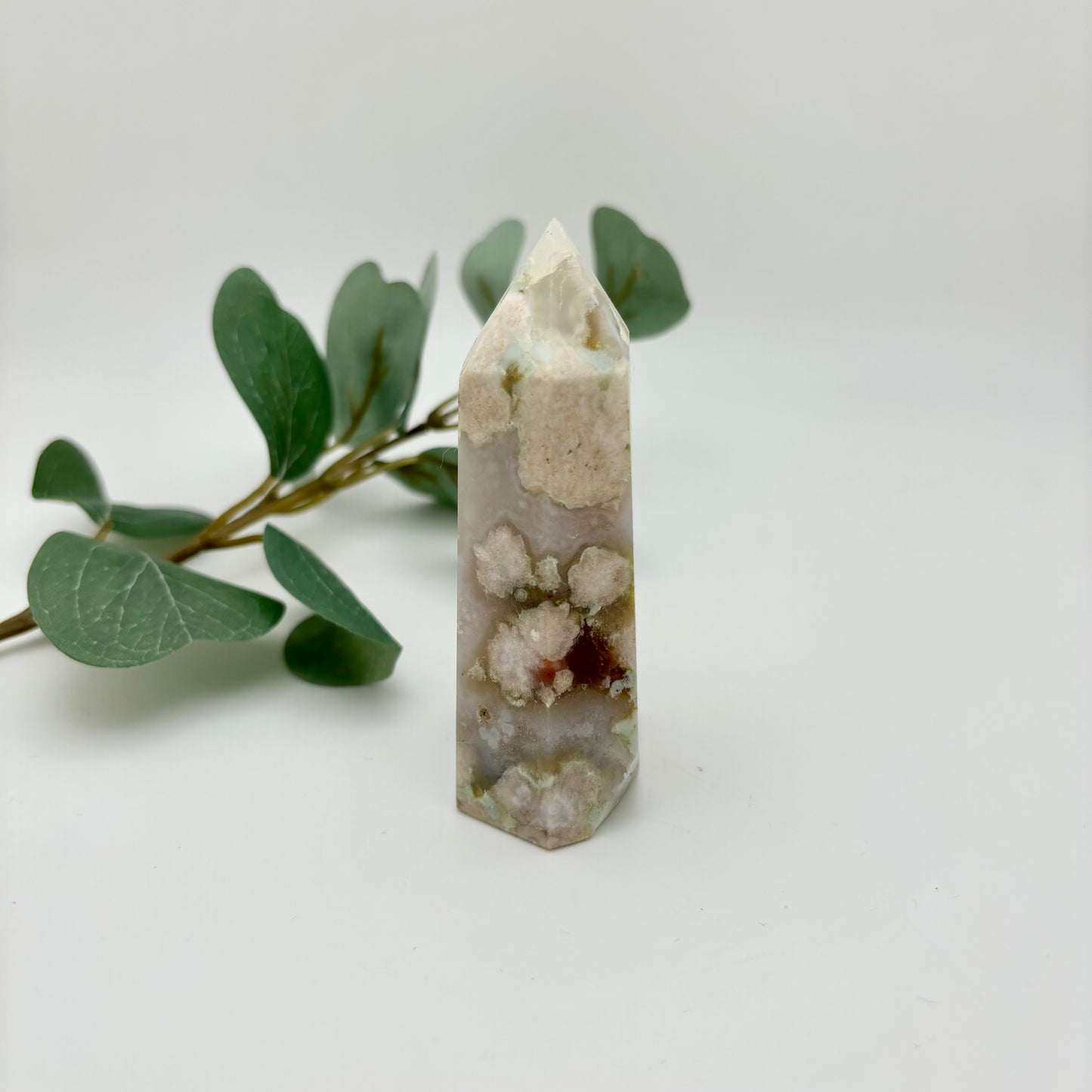 Green Flower Agate Towers