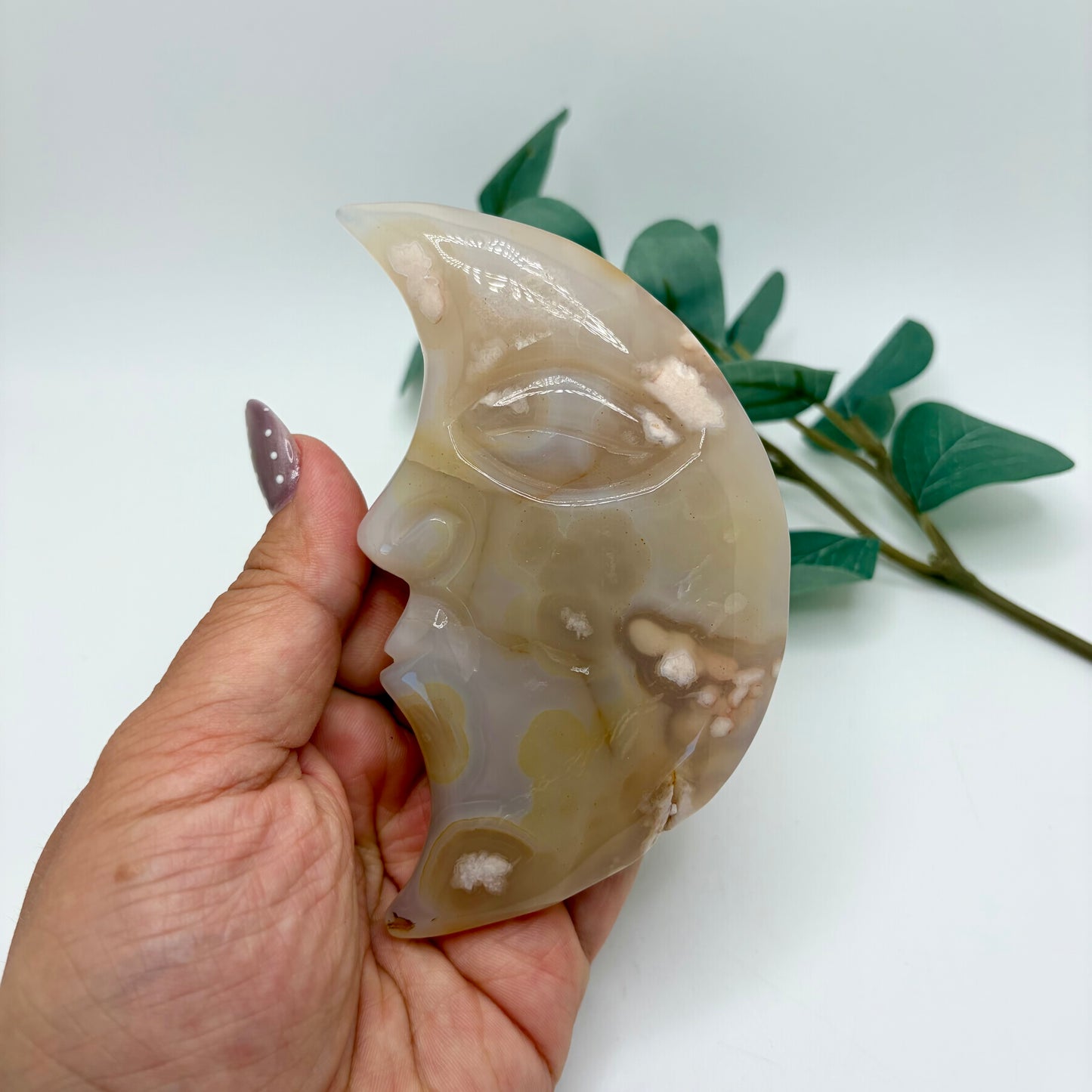 Flower Agate Moon
