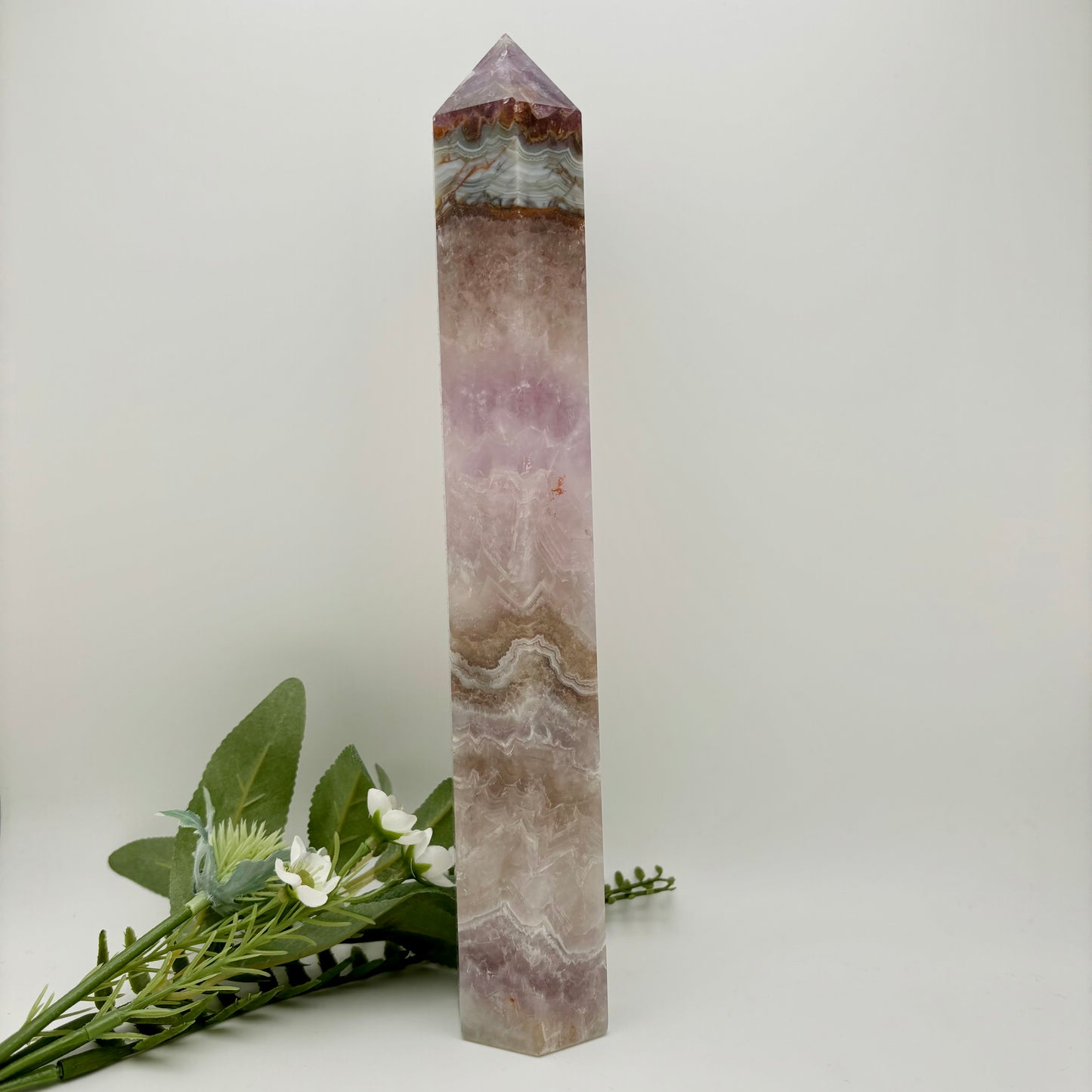 XL Amethyst with Crazy Lace Agate Tower