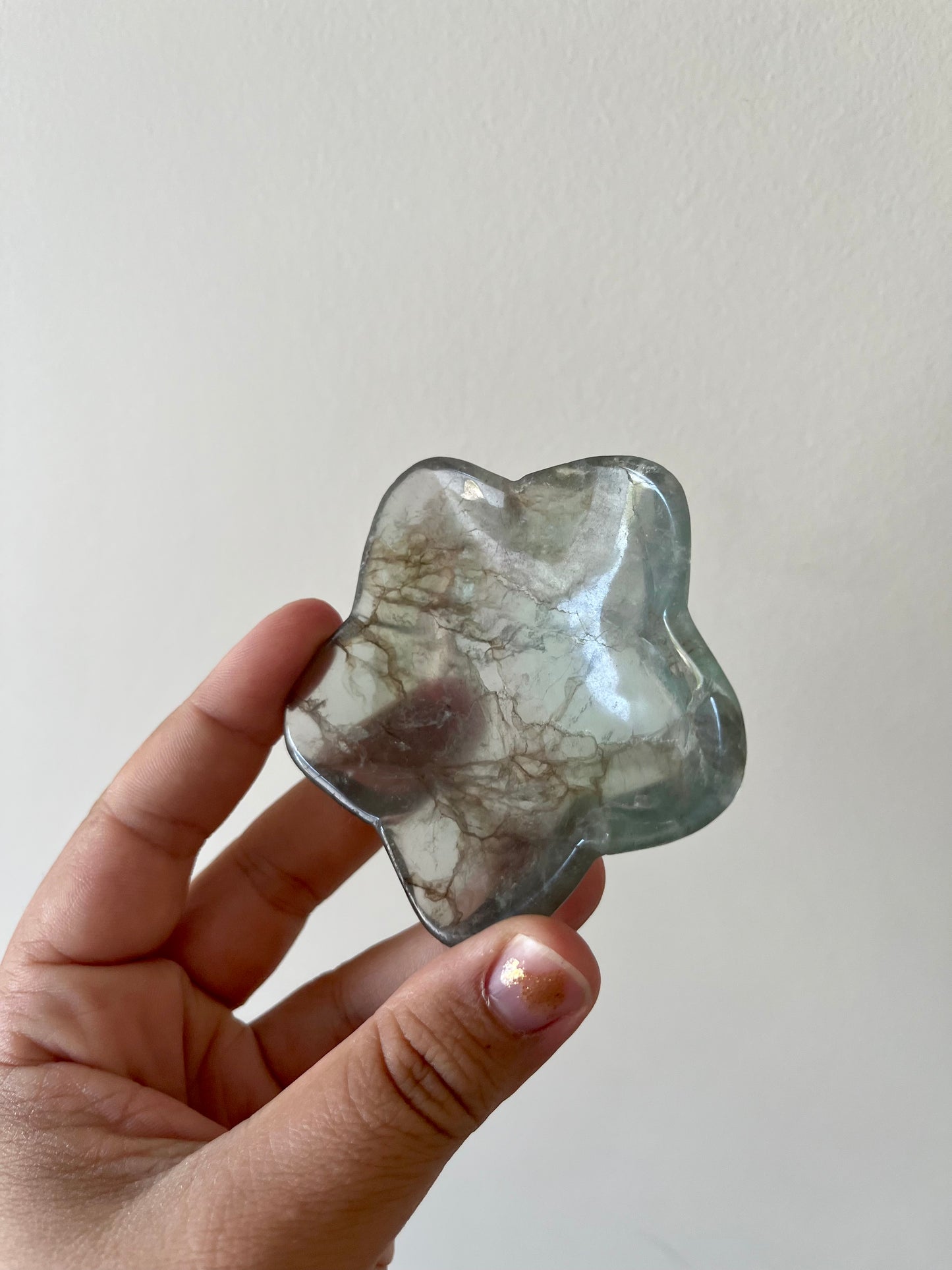 Webbed Flourite Flower Bowl