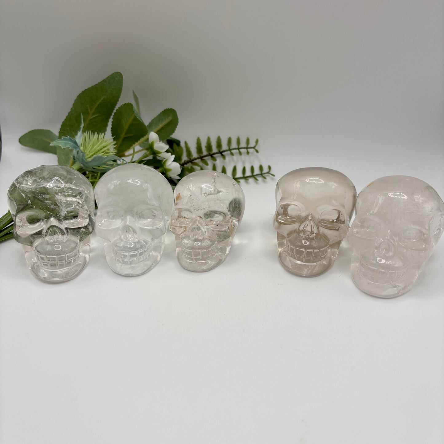 HQ Clear Quartz Skulls
