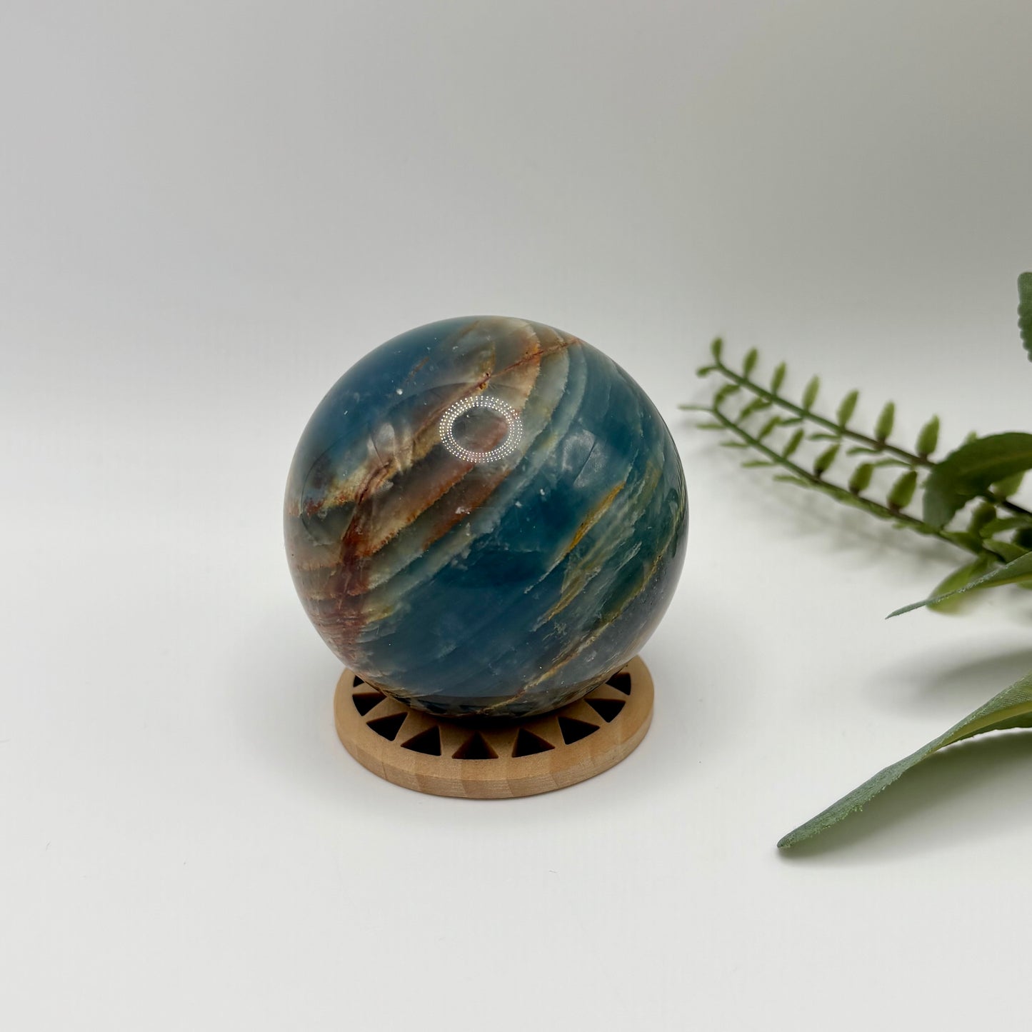Blue Lemurian Calcite Sphere