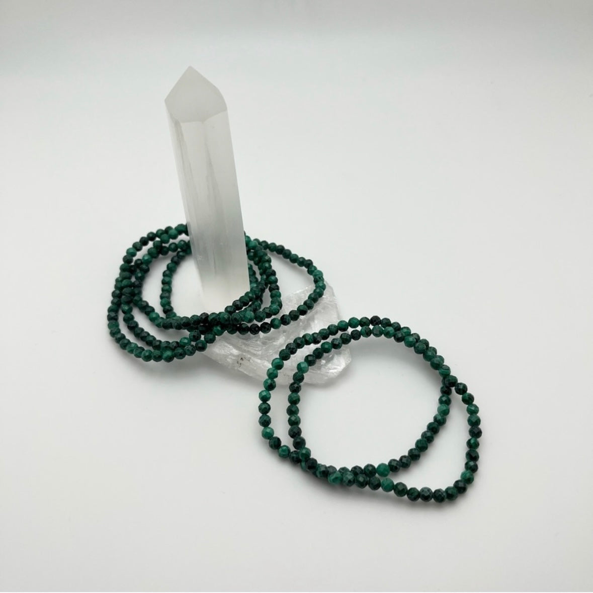 Faceted Malachite Bracelets