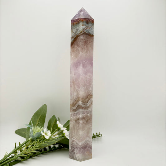XL Amethyst with Crazy Lace Agate Tower
