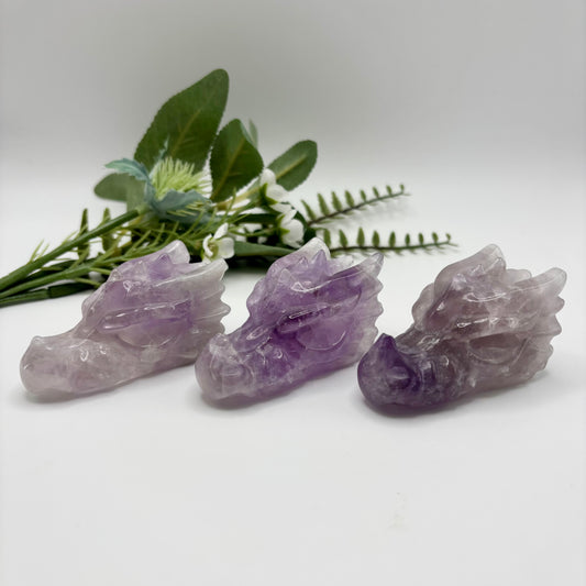 Amethyst Dragon Heads