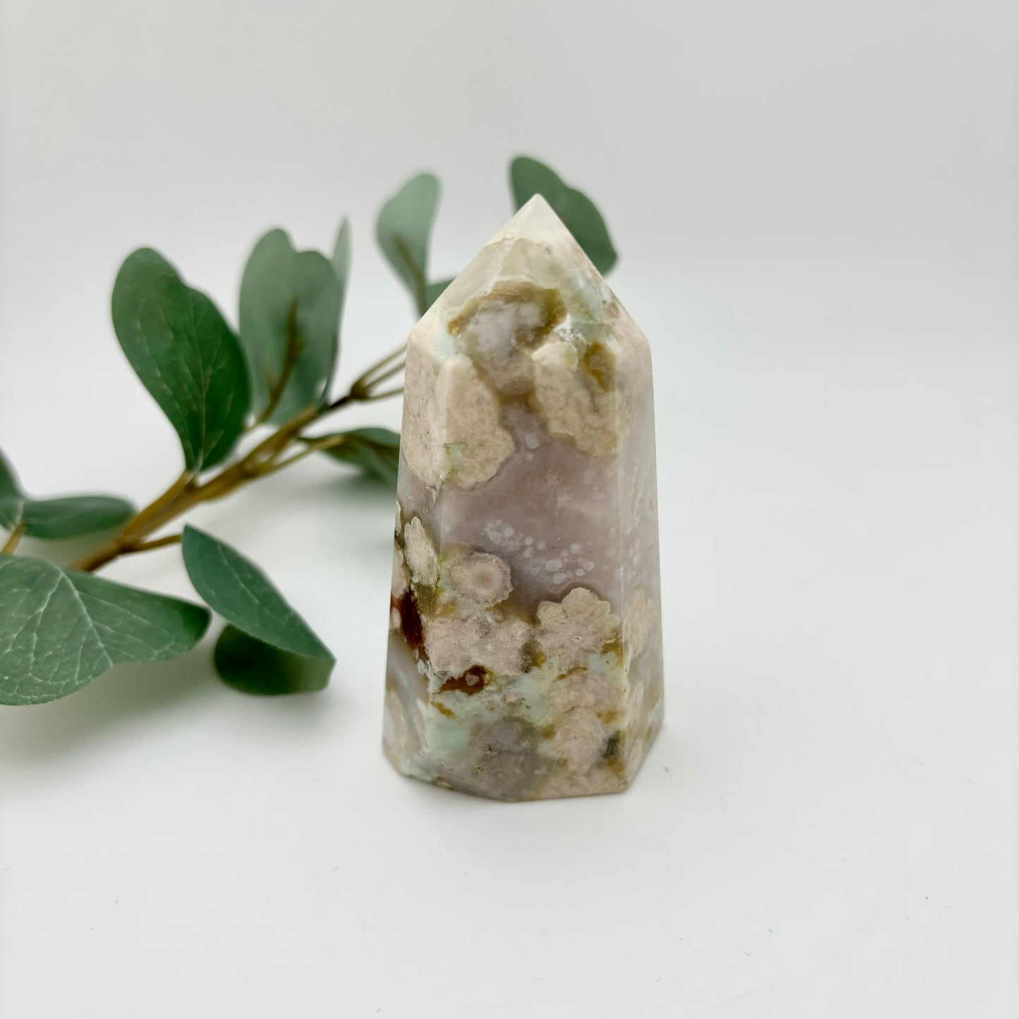 Green Flower Agate Towers