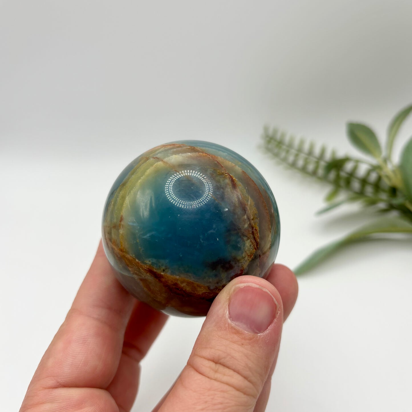 Blue Lemurian Calcite Sphere