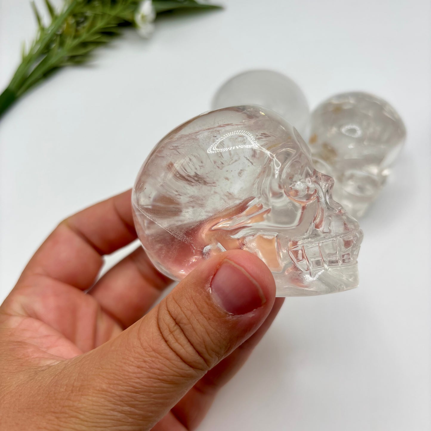 HQ Clear Quartz Skulls