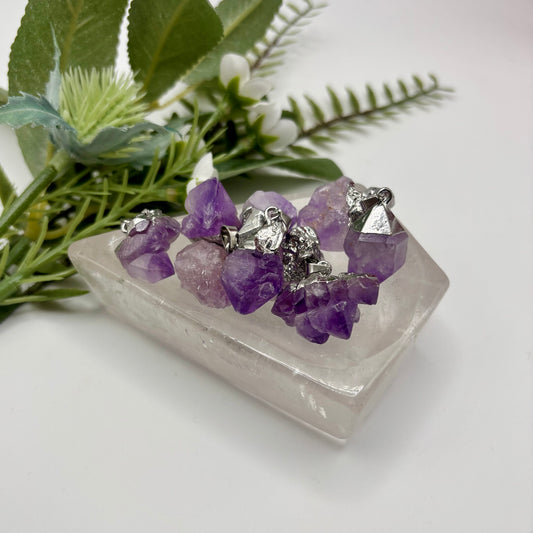 Amethyst Flower Pendants