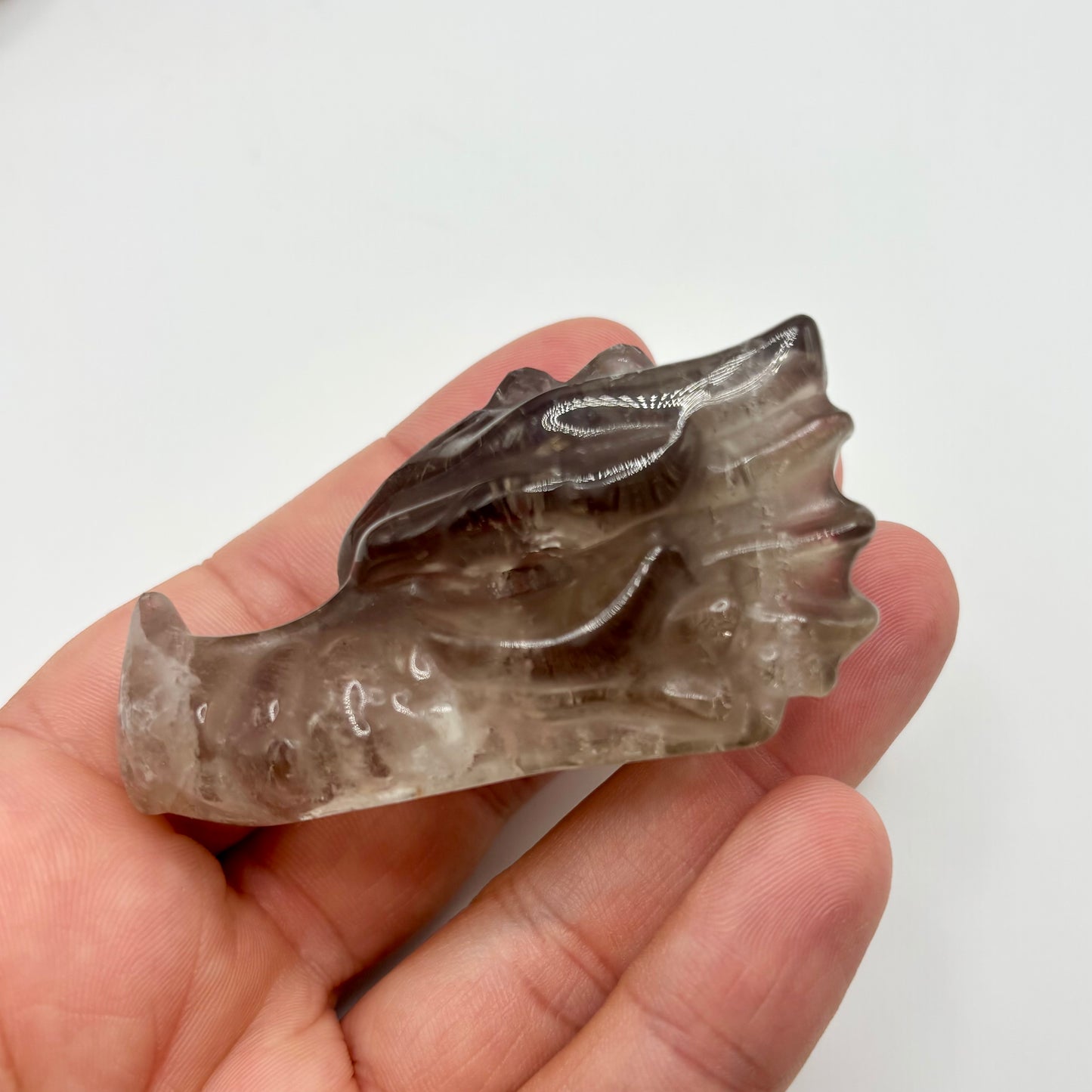 Smokey Quartz Dragon Heads