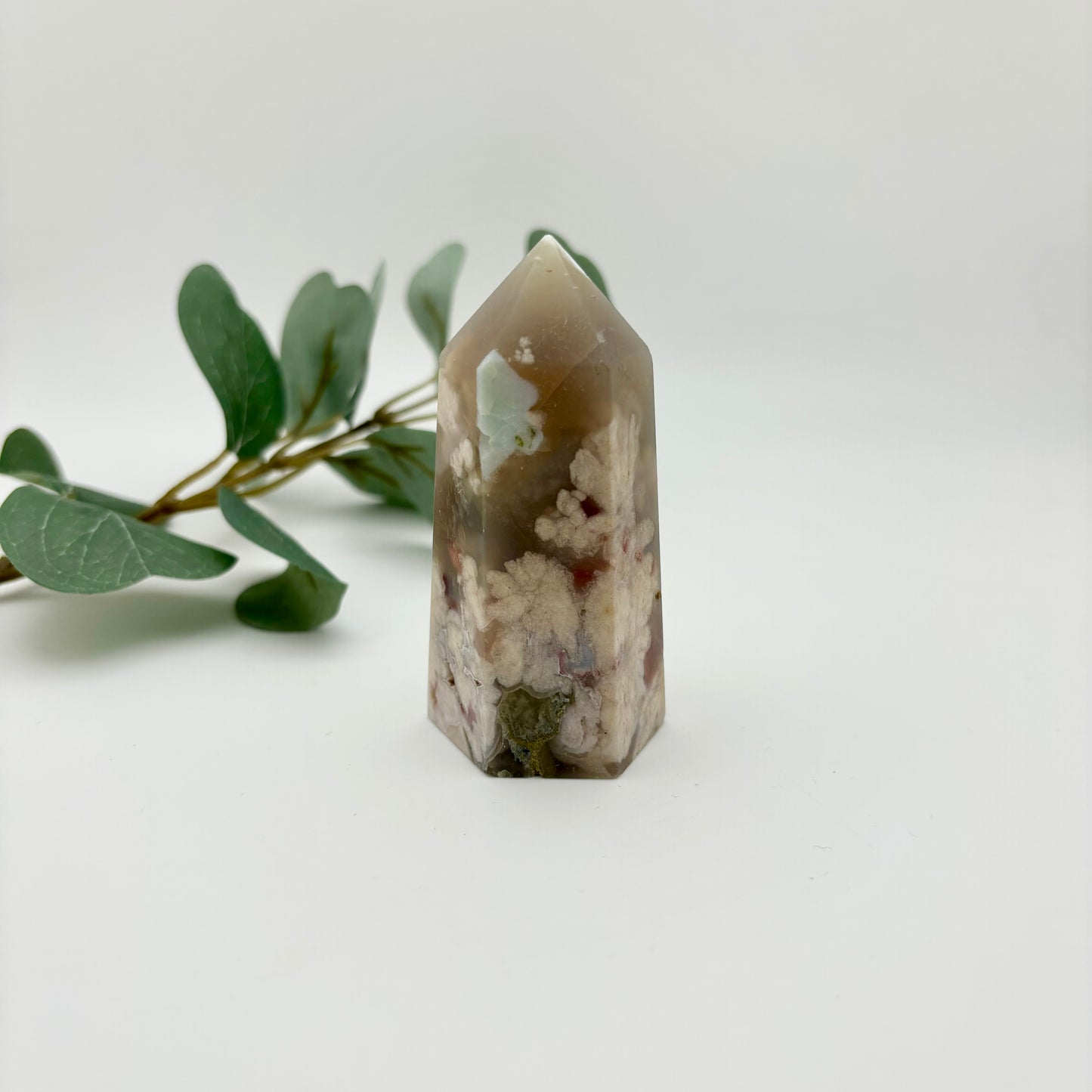 Green Flower Agate Towers
