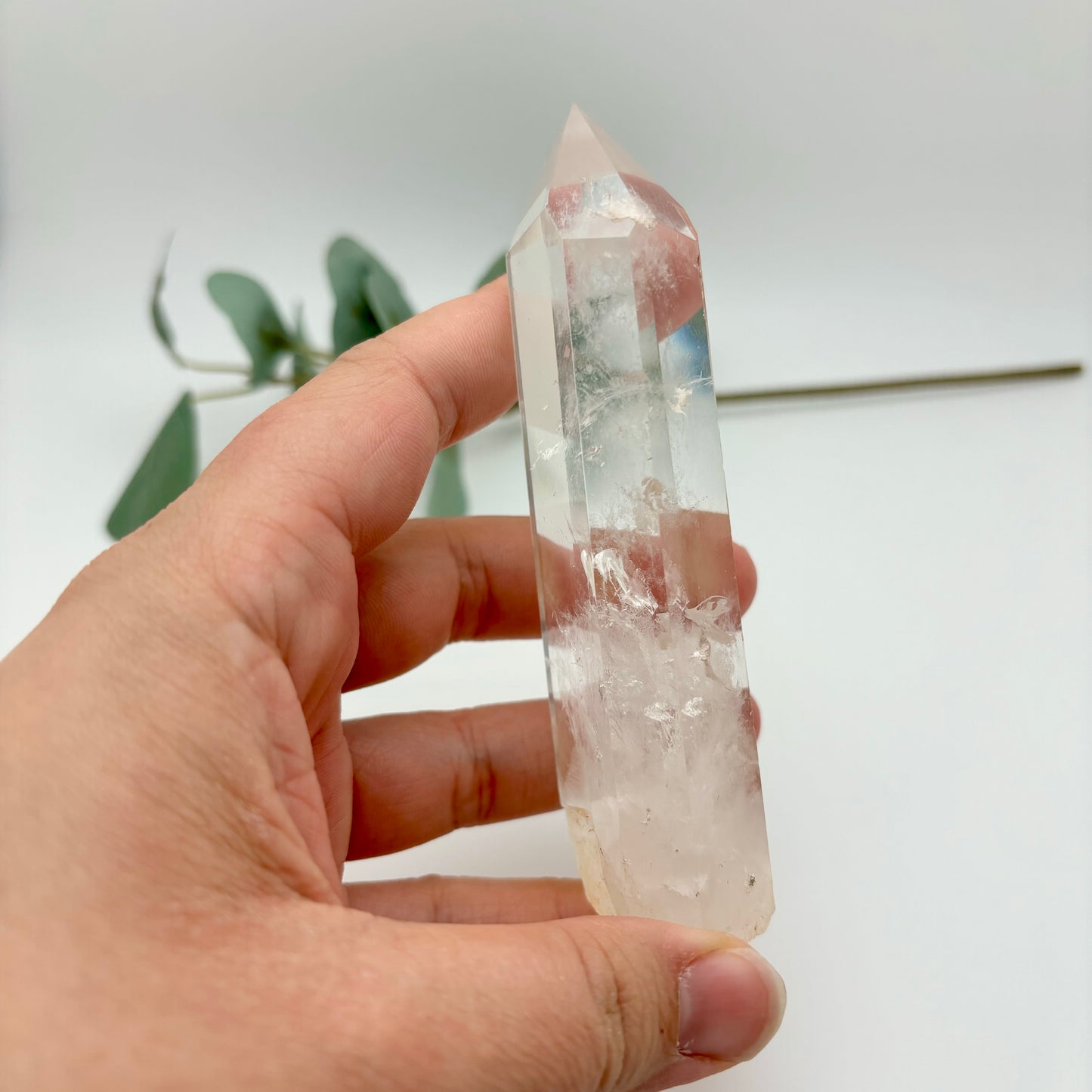 HQ Clear Quartz Points in Custom Stands