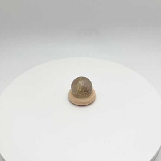 Golden Rutile in Quartz Mini Spheres