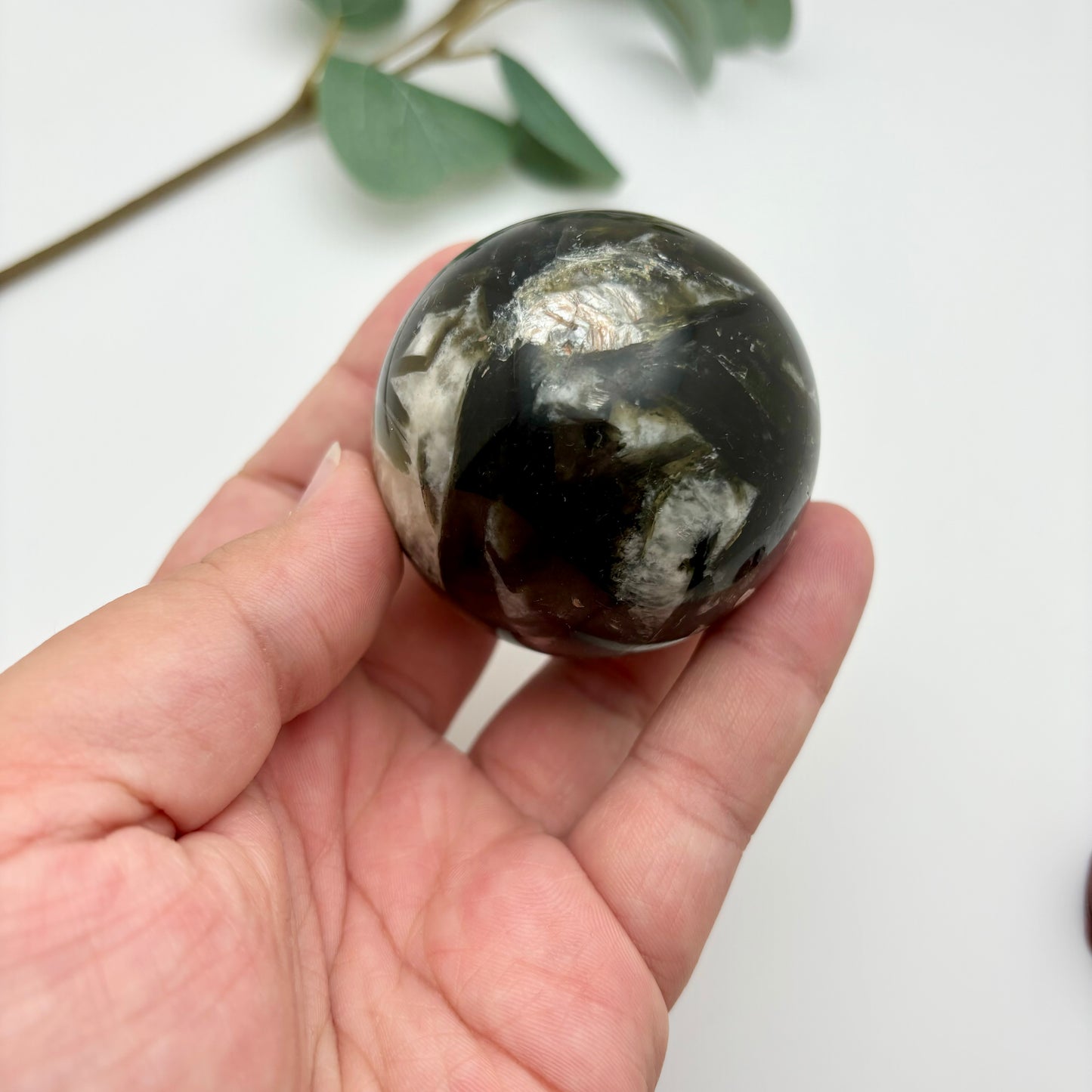 Green Tourmaline with Mica Spheres