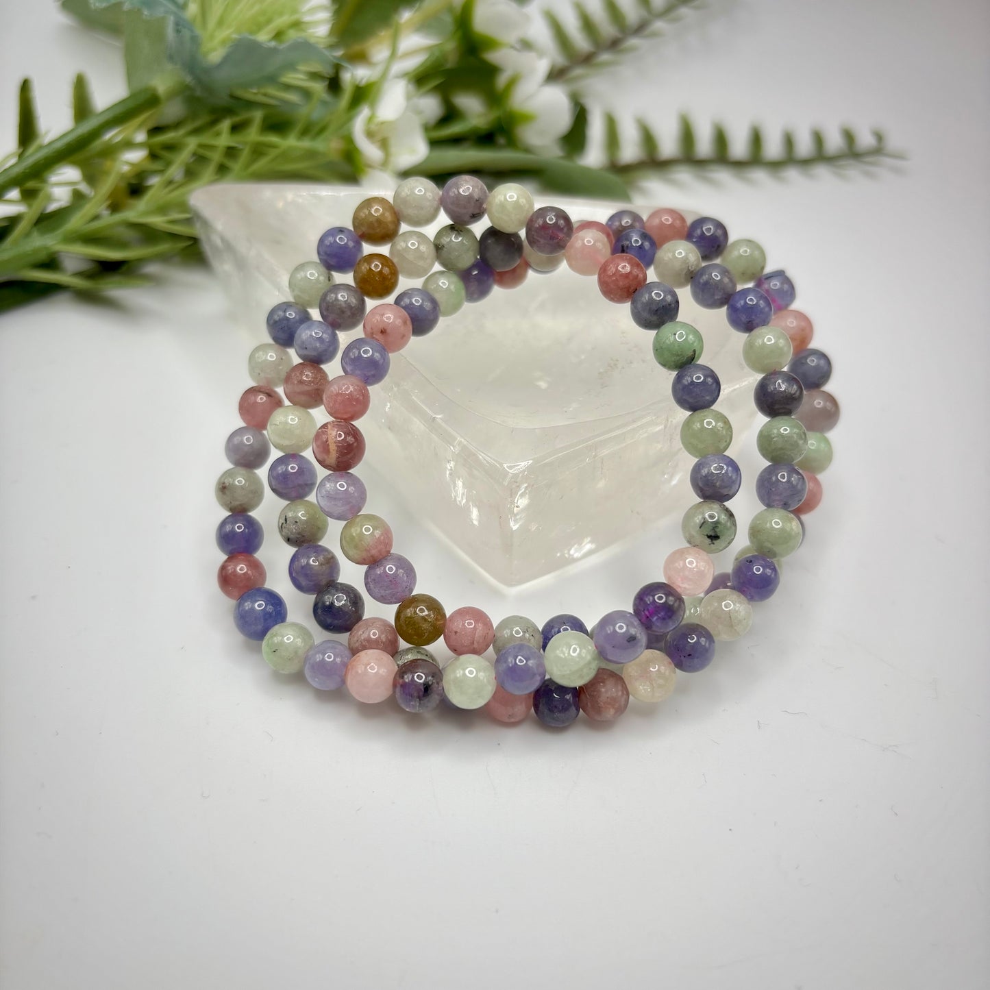 Tanzanite and Multicolour Tourmaline Bracelets