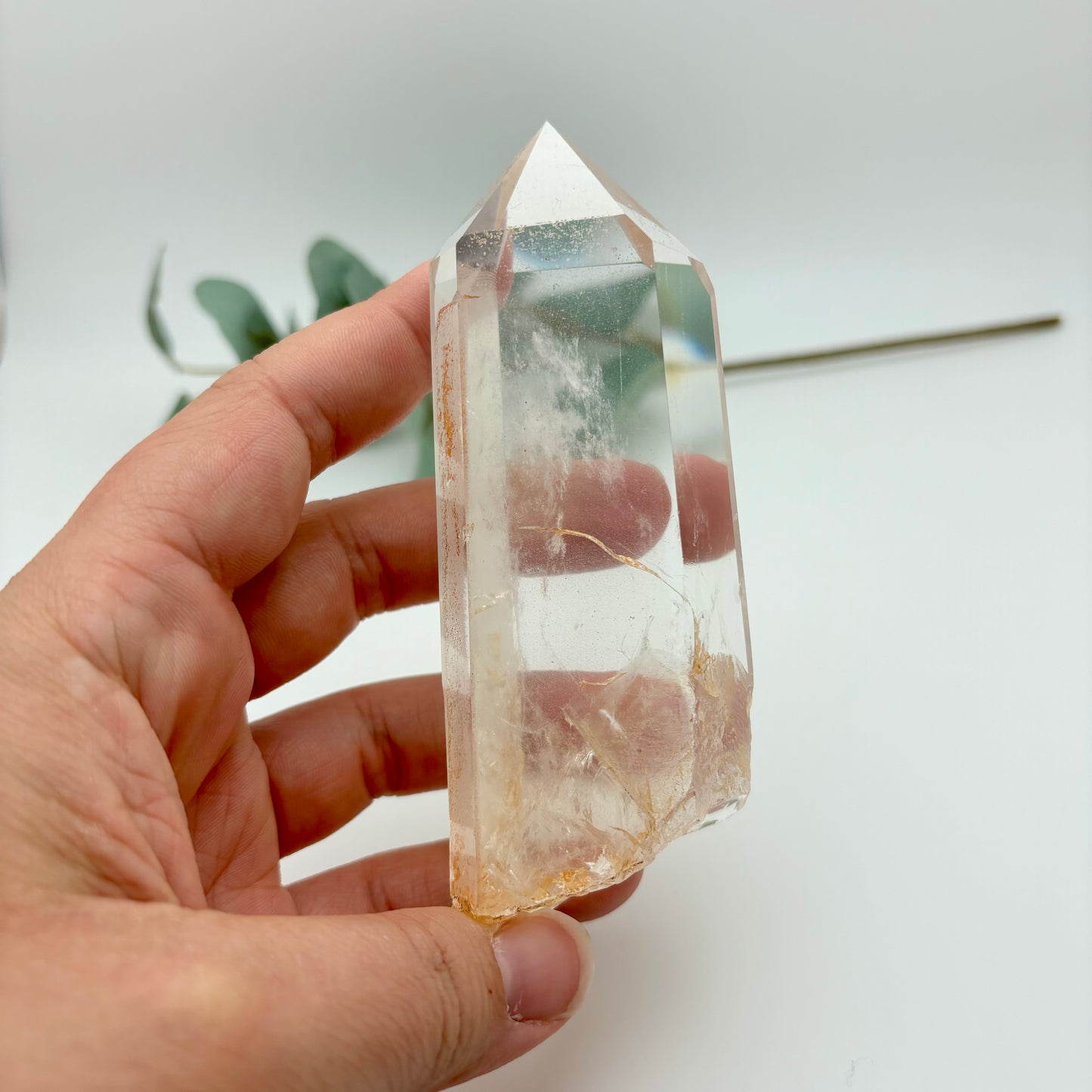 HQ Clear Quartz Points in Custom Stands