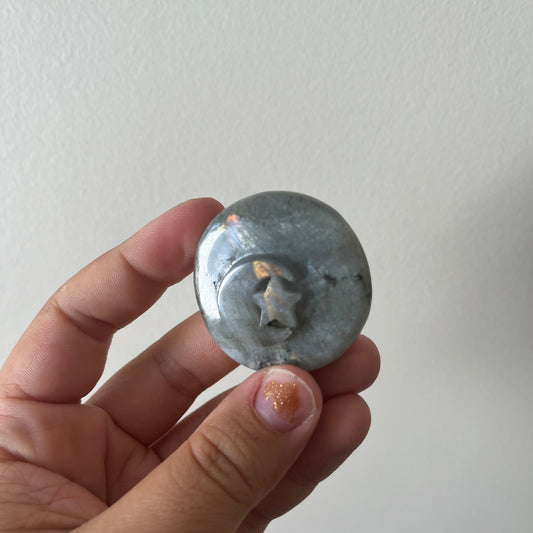 Labradorite Moon and Star