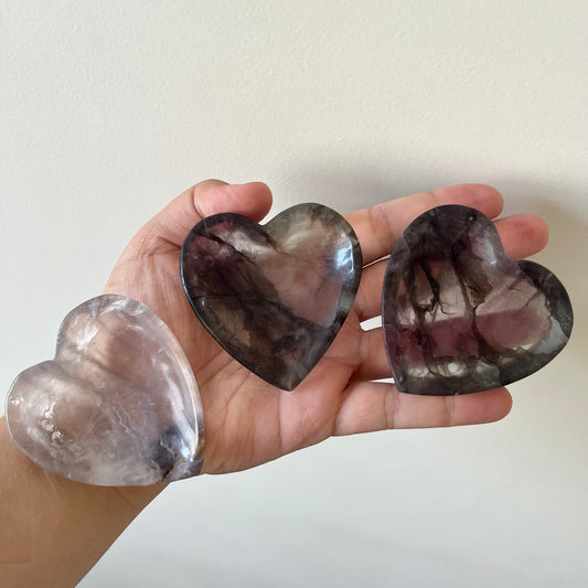Webbed Fluorite Heart Bowls