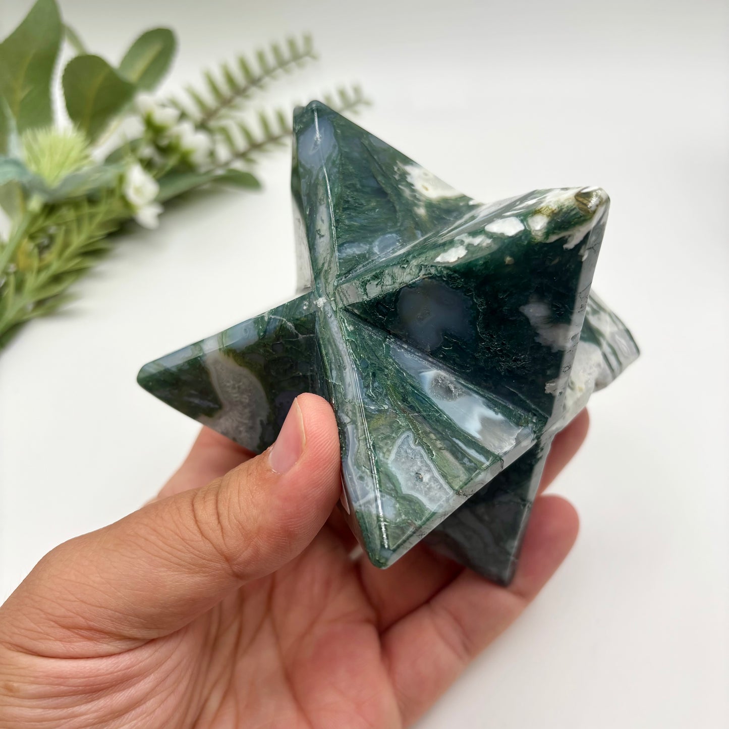 Moss Agate Merkabas