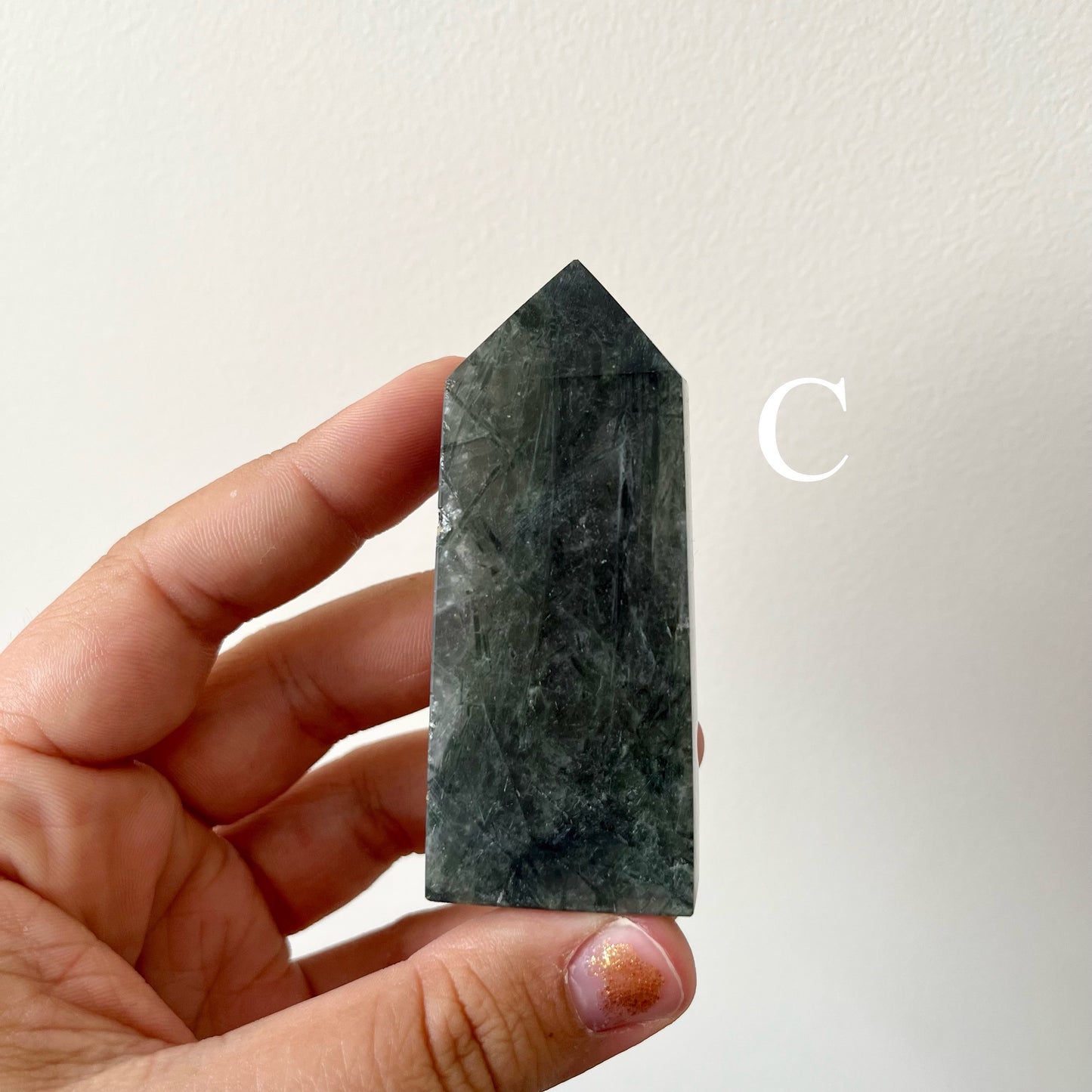 Green Tourmaline in Quartz Towers