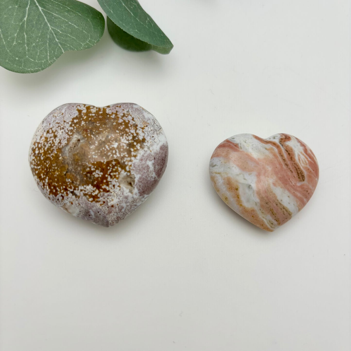 Pink Sea Jasper Hearts