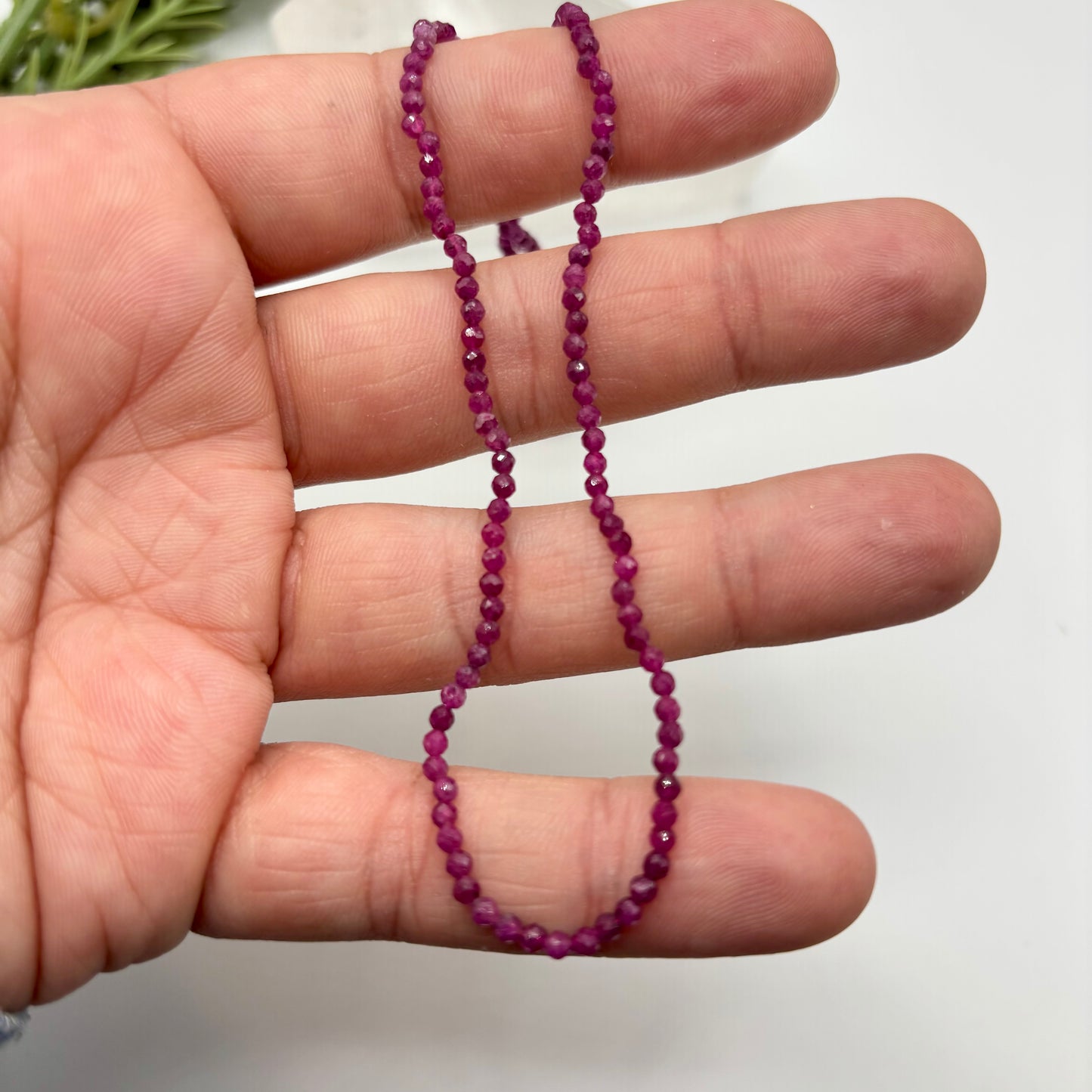 Faceted Ruby Necklace