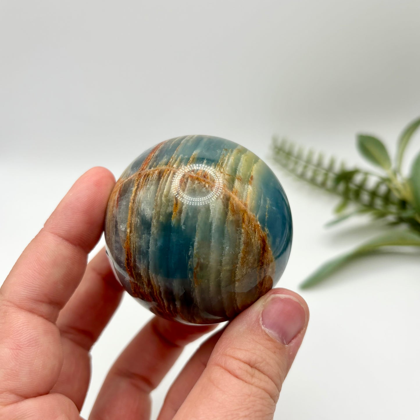 Blue Lemurian Calcite Sphere