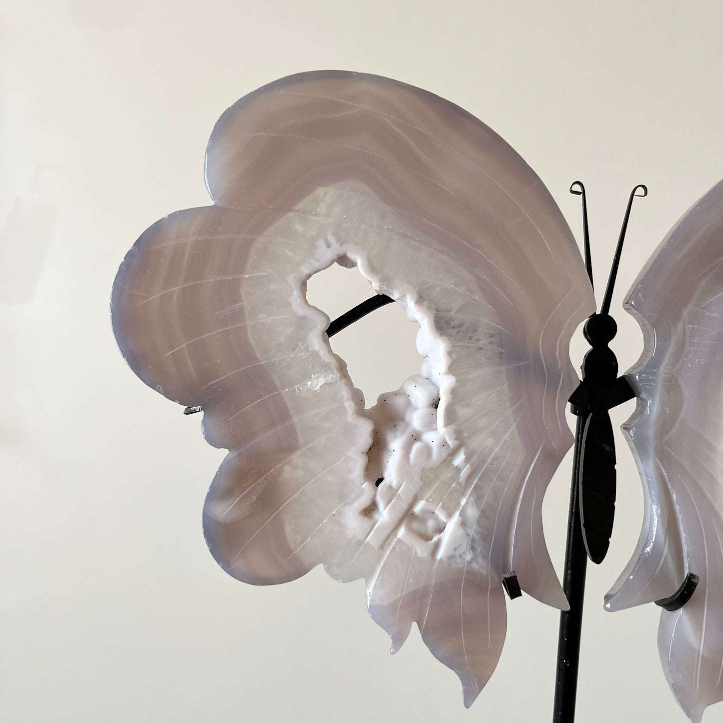 XL Pink Amethyst in Agate Wings