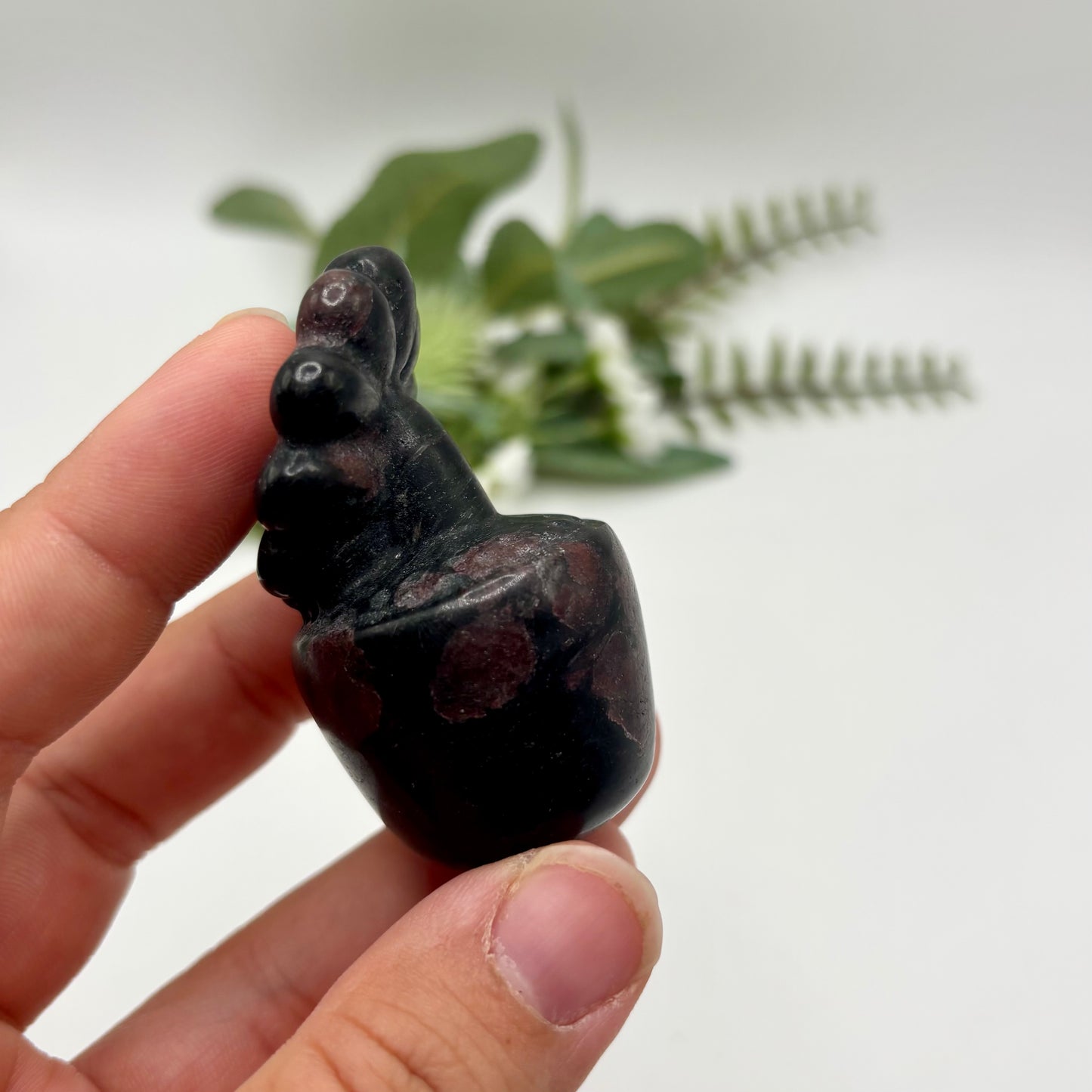 Arfvedsonite with Garnet Flower Pot