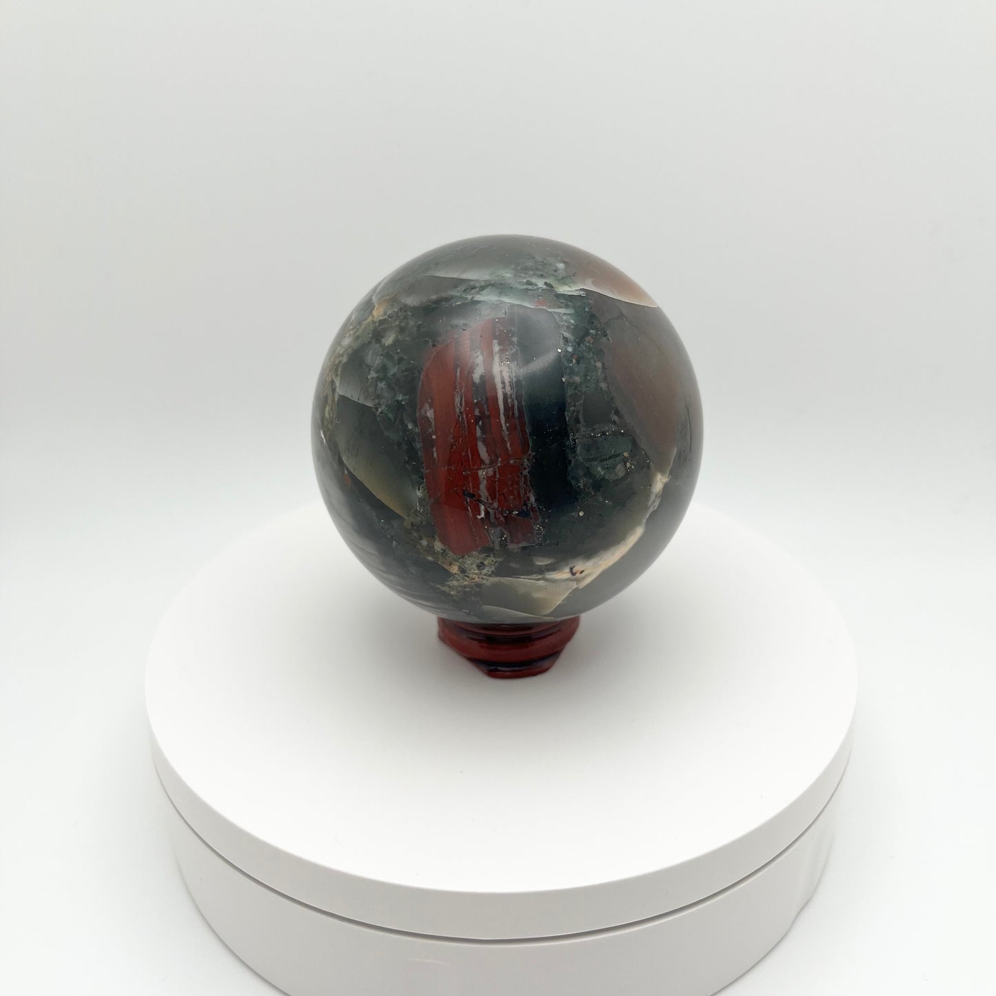 Large Bloodstone Spheres