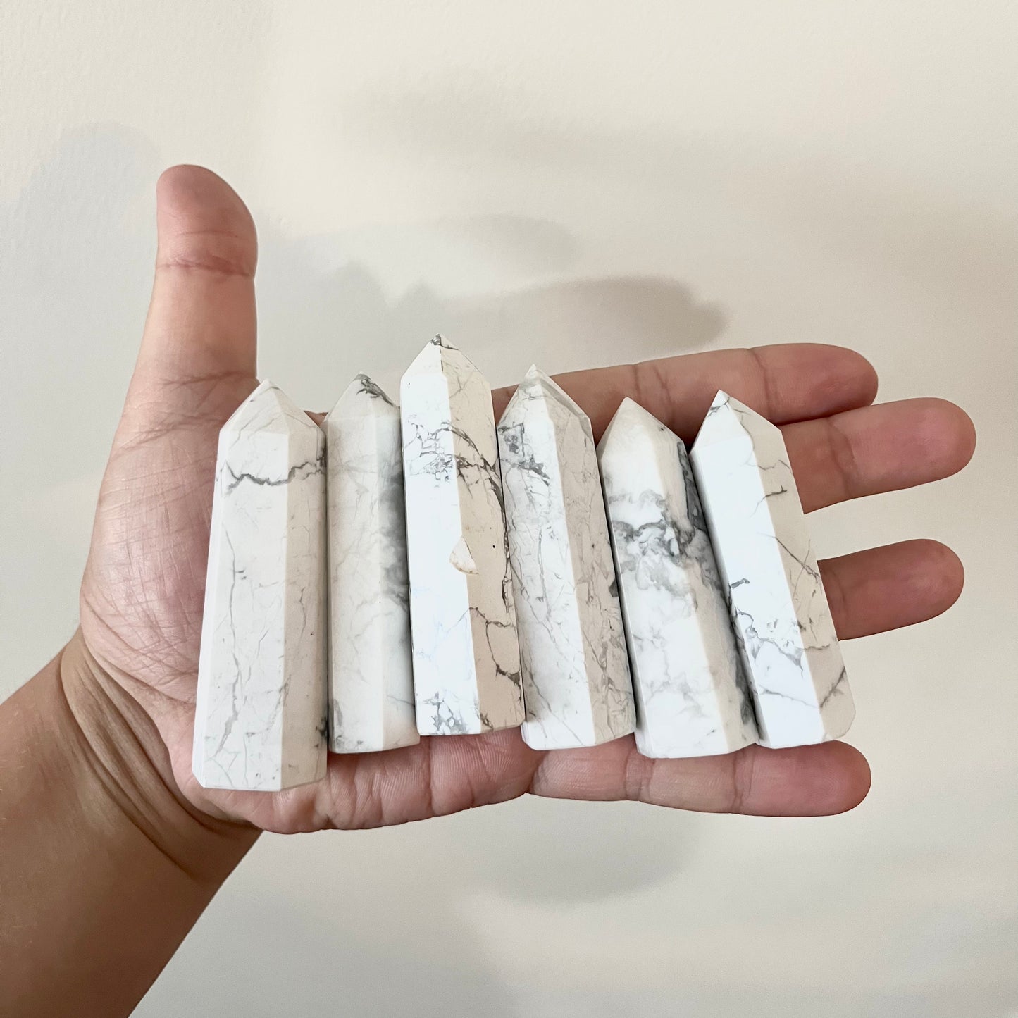 Small Howlite Towers