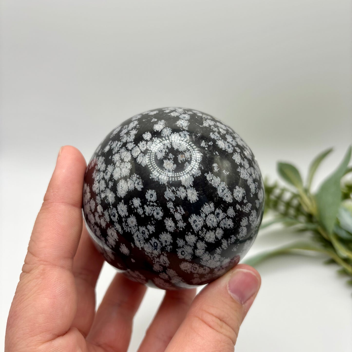 Snowflake Obsidian Sphere