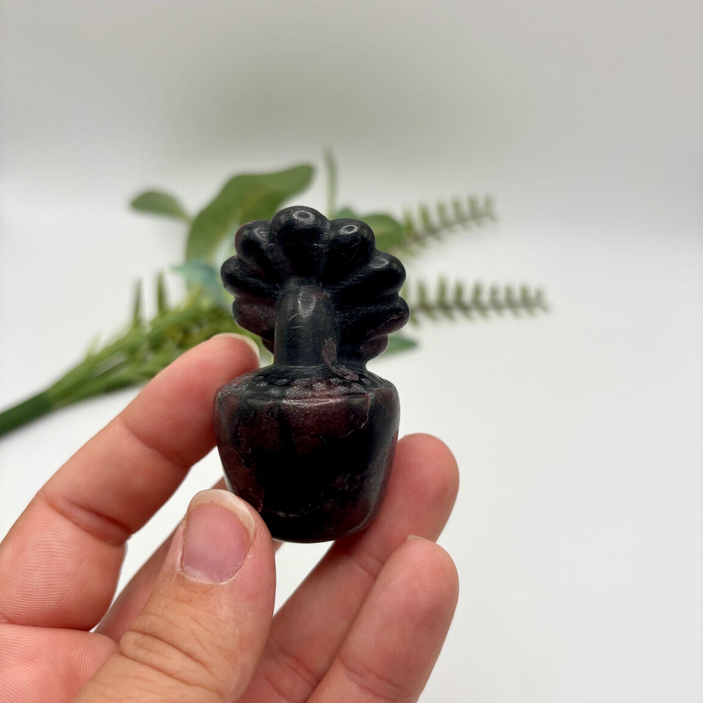Arfvedsonite with Garnet Flower Pot