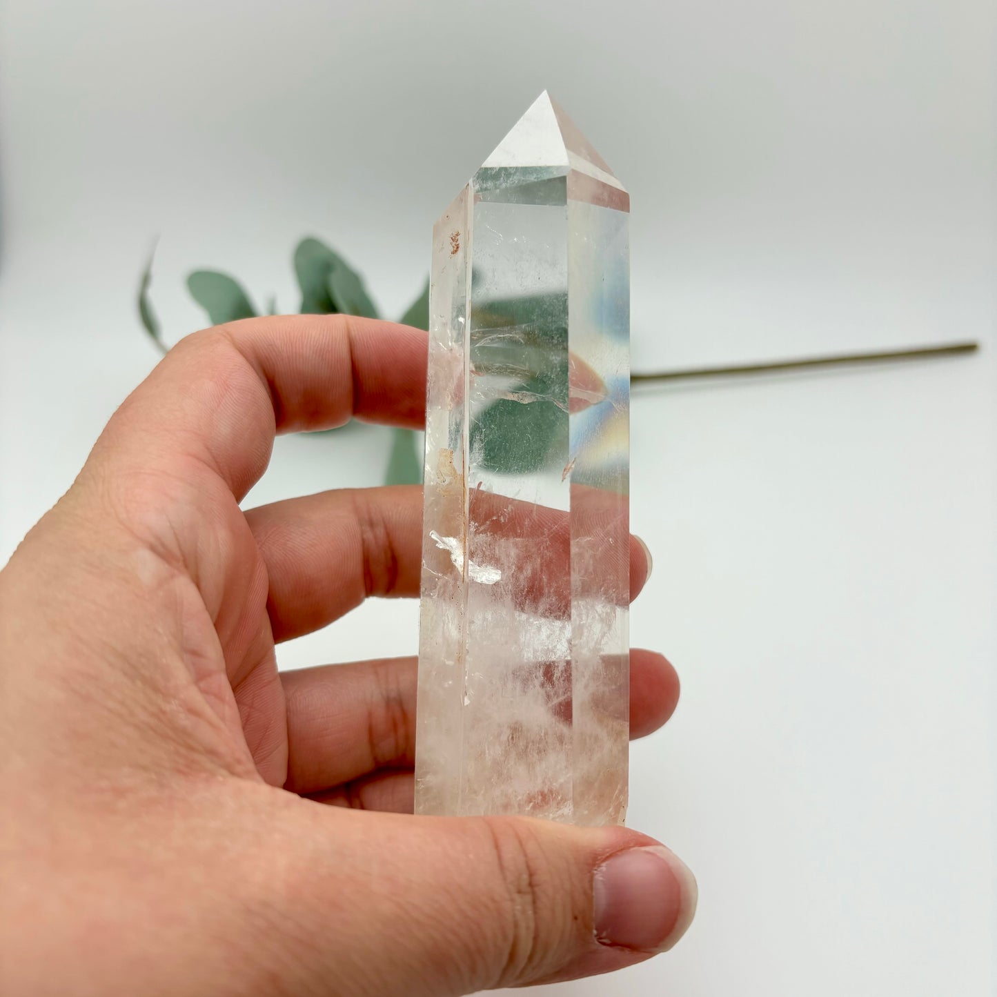HQ Clear Quartz Points in Custom Stands