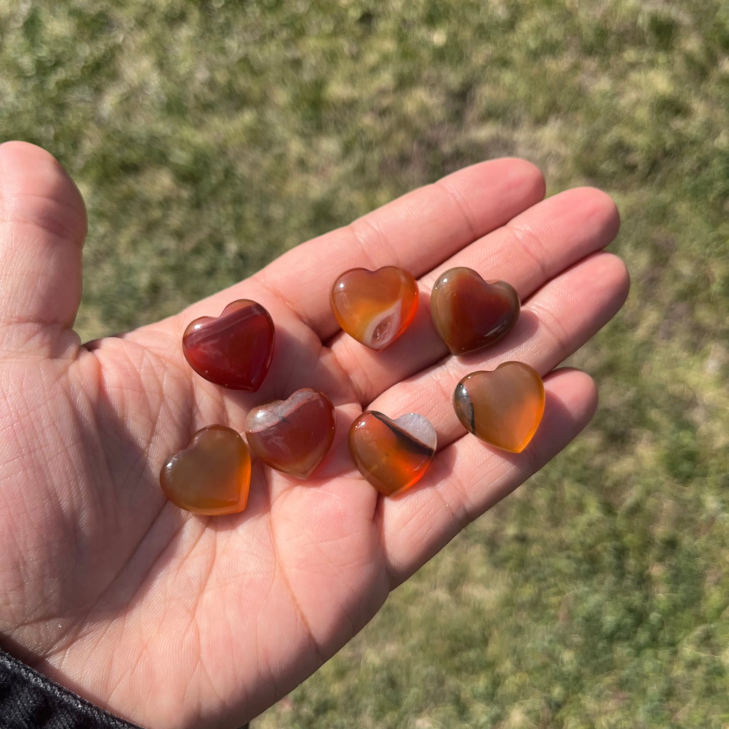 Mini Carnelian Hearts
