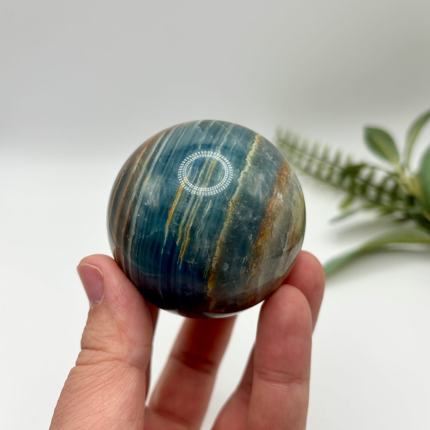 Blue Lemurian Calcite Sphere